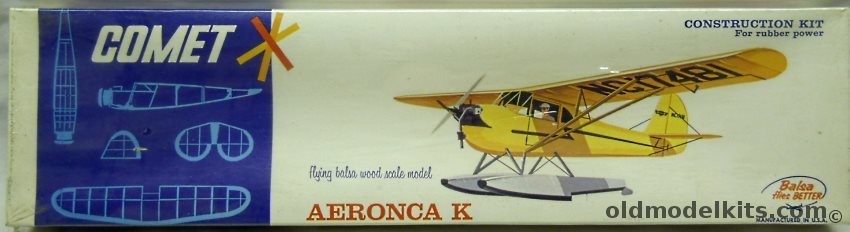 Comet Aeronca K Floatplane - 25 inch Wingspan Flying Balsa Airplane Model, 3208-98 plastic model kit